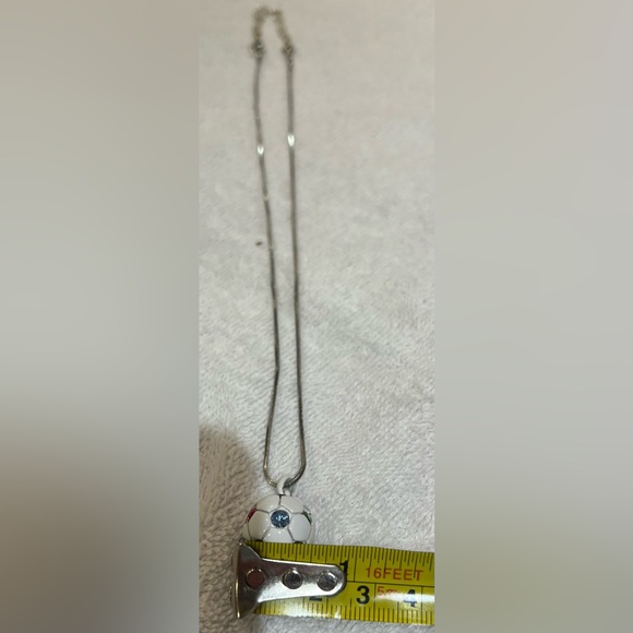 Silver soccer ball necklace - Picture 4 of 4